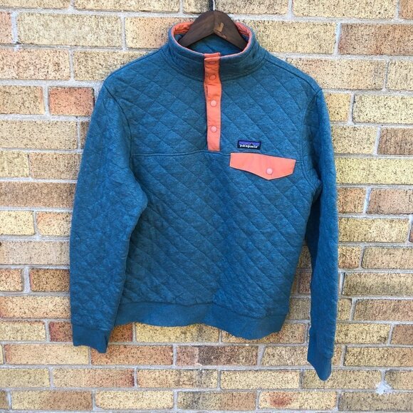 Patagonia Organic Cotton Quilted Snap T Pullover Small - Picture 2 of 4